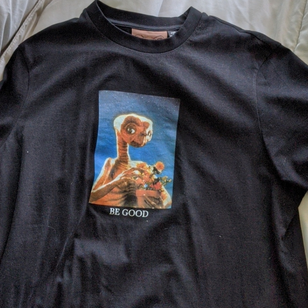Lazy Oaf x E.T. black t shirt